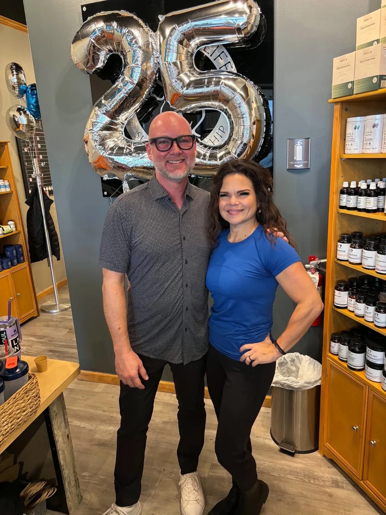 Dr. Ed and Dr. Sandie McCuiston celebrating 25 years at Touch of Life Chiropractic